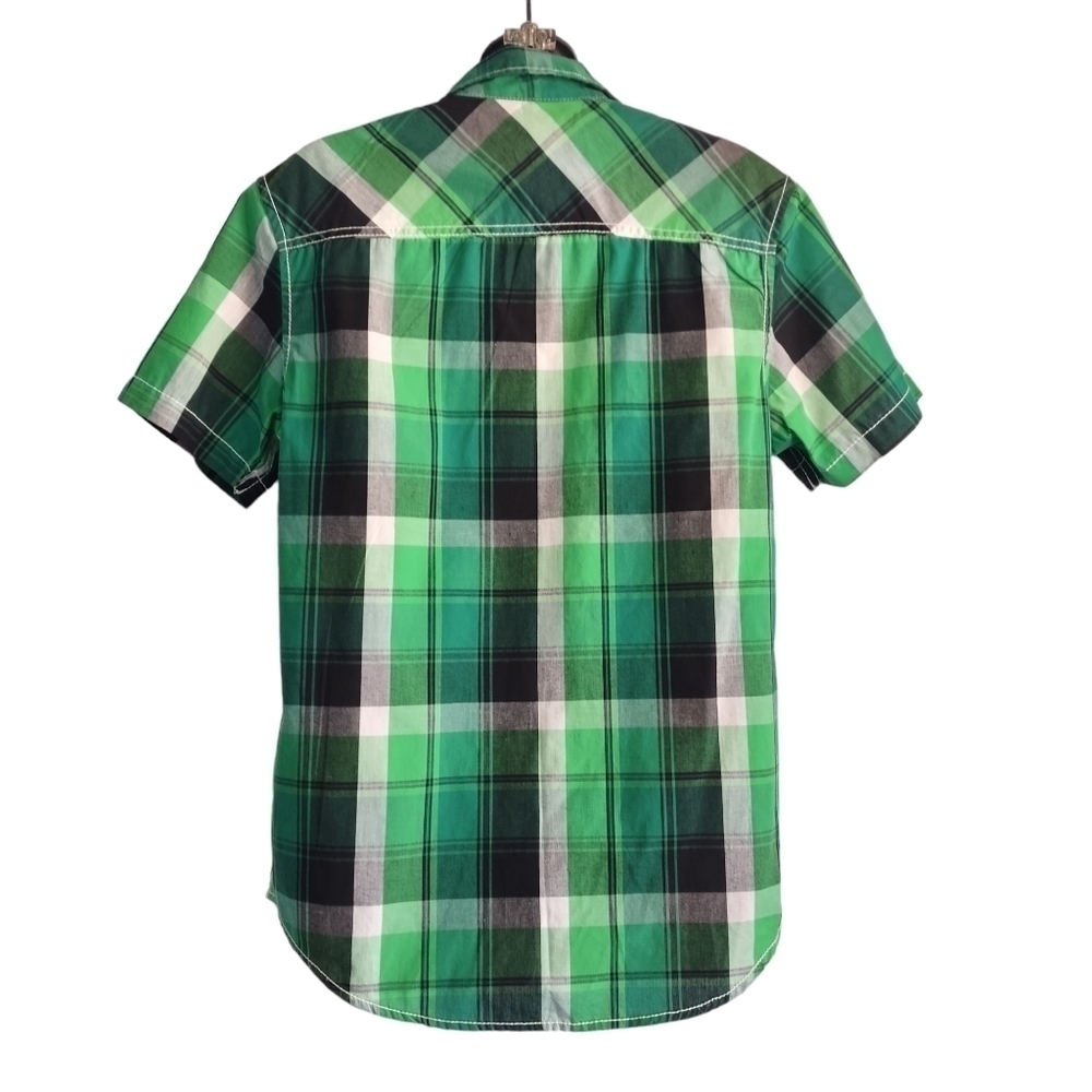 Route 66 Men's Green Black Plaid Button Down Shirt Size S - Picture 2 of 9